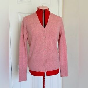 NWOT NEW Brooks Brothers Pink Lambswool Button Cardigan Sweater Women M (Fits S)